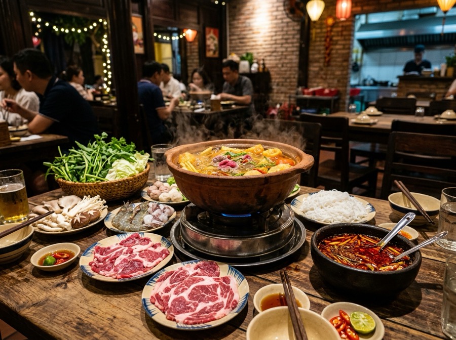 Giải Mã Nồi Nước Lẩu Cay Thơm Sa Tế Quán Ăn