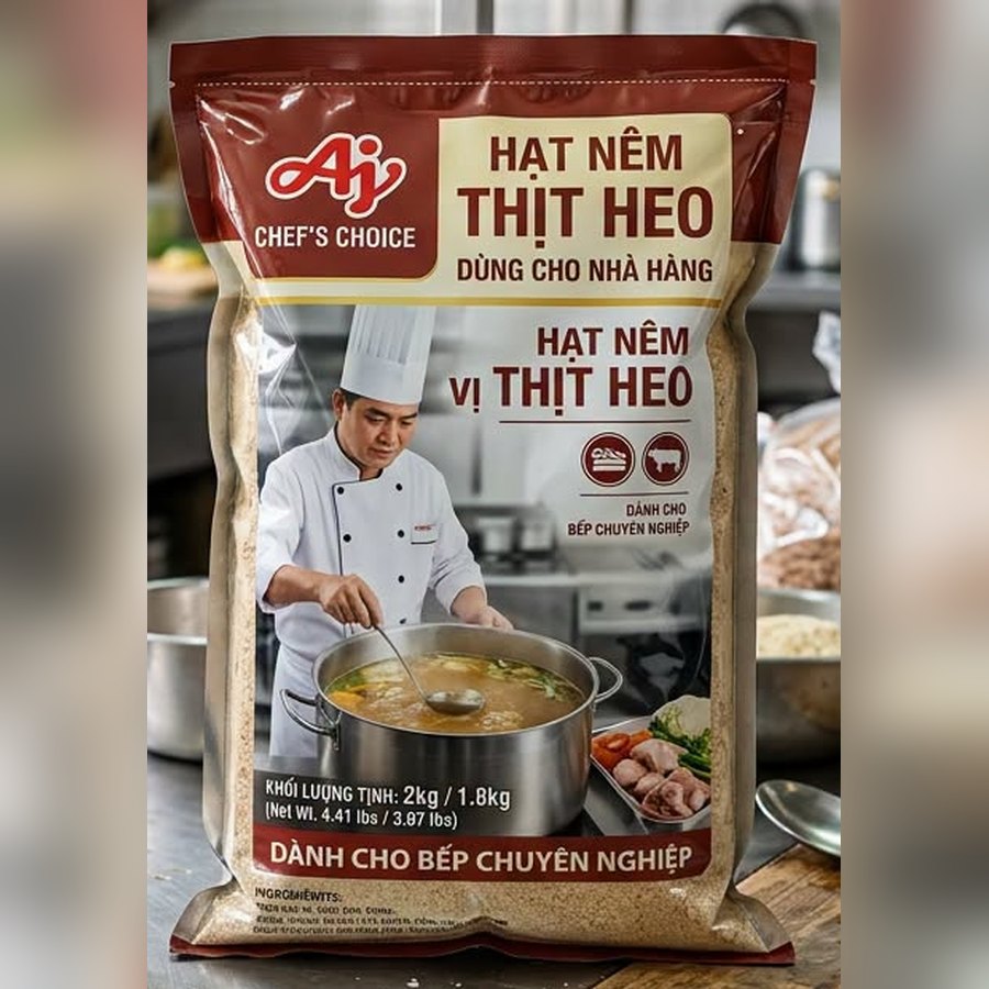 Hạt nêm Aji vị thịt heo Chef's Choice 2kg