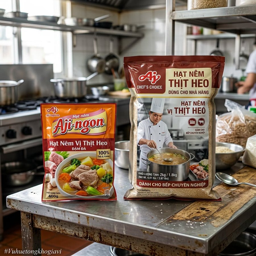 Hạt nêm Aji-ngon vị thịt heo – Chef's Choice